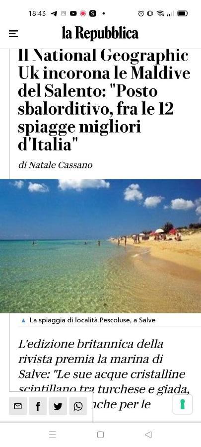 Casa Vacanze Maldive Del Salento Torre Pali Exterior foto